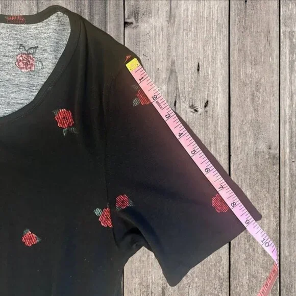 LuLaRoe Carly Simply Comfortable Perfect T Oversized Short Sleeve Floral Shirt S - Picture 9 of 10